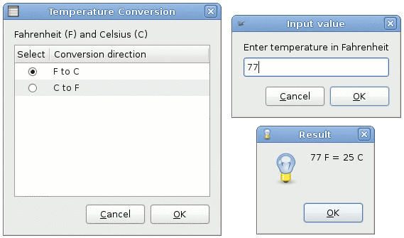 F to C converter screenshots